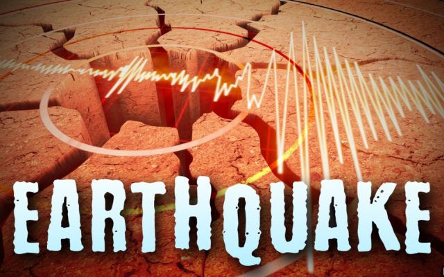 Earthquake Reported Neat Channing Monday Morning
