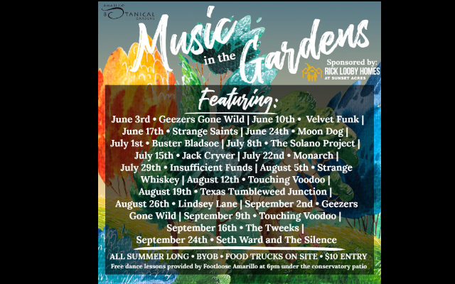 Amarillo Botanical Gardens “Music in the Gardens” Summer Concert Series