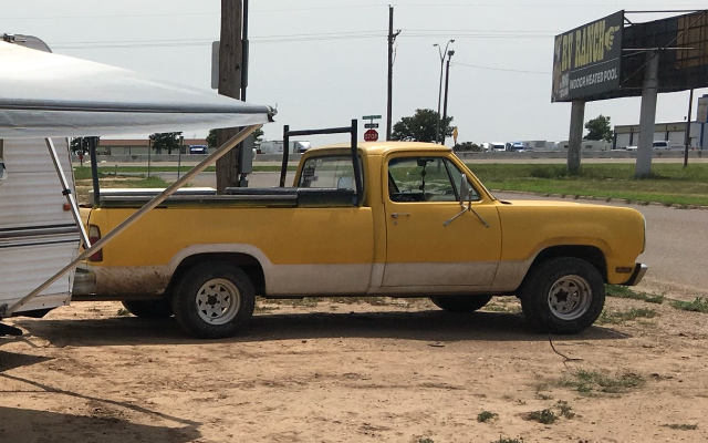 Bright Yellow Truck Missing Outside Big Texan