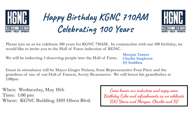 Join KGNC in Celebrating 100 Years in the Texas Panhandle