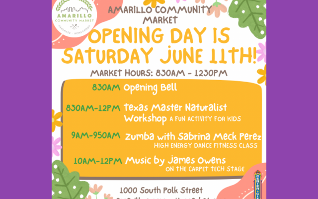 Join KGNC for Opening Day of the Amarillo Community Market…