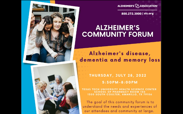Alzheimer’s Association Hosting Free Public Forum at TTUHSC