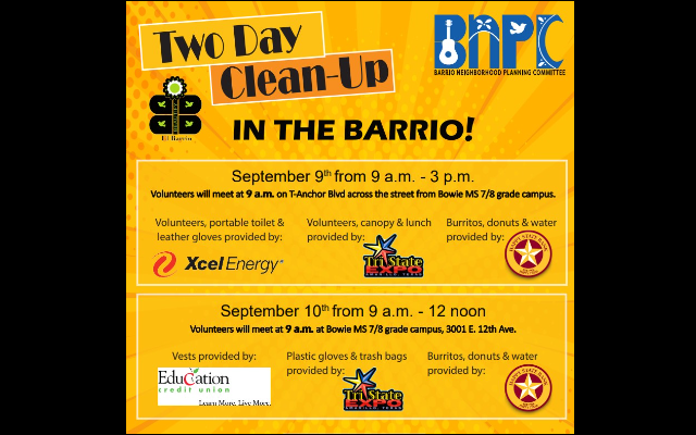Barrio Neighborhood Committee to Host Two Day Clean-Up Event