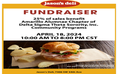 Jason's Deli Fundraiser For The Amarillo Alumnae Chapter of Delta Sigma Theta Sorority
